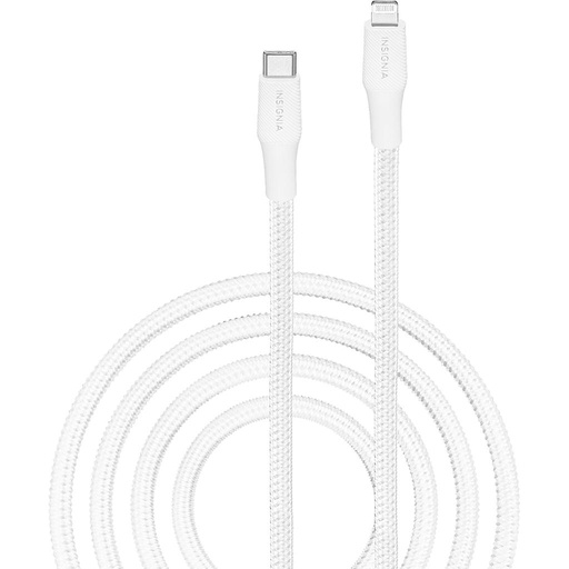 [NS-MLC1021MG-C] Insignia 10'Lghtng to C Braided-Moon Gry